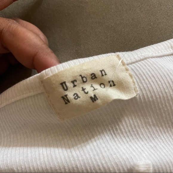 NWT Tie Front Ribbed Tee - Picture 3 of 3